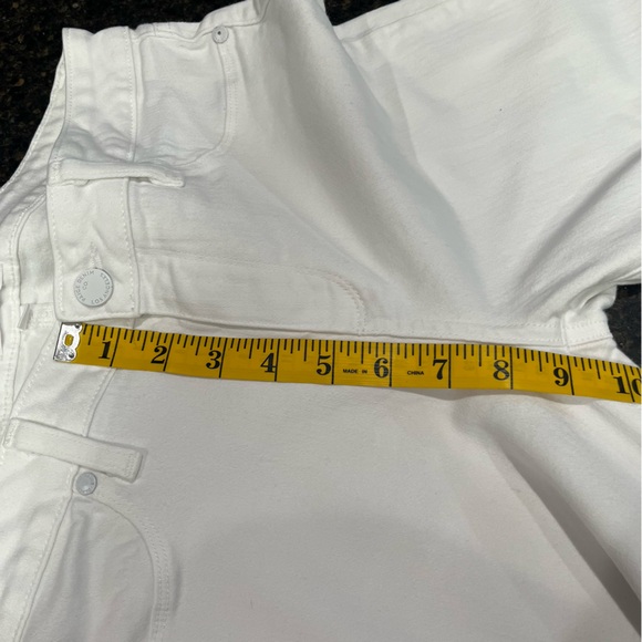 PAIGE White Verdugo Ankle Crop Mid Rise Women's Jean Denim Pants Stretch Casual - Picture 12 of 16